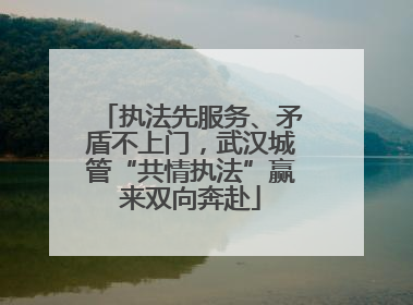 执法先服务、矛盾不上门，武汉城管“共情执法”赢来双向奔赴