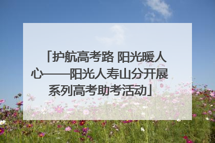 护航高考路 阳光暖人心——阳光人寿山分开展系列高考助考活动