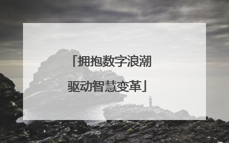 拥抱数字浪潮 驱动智慧变革