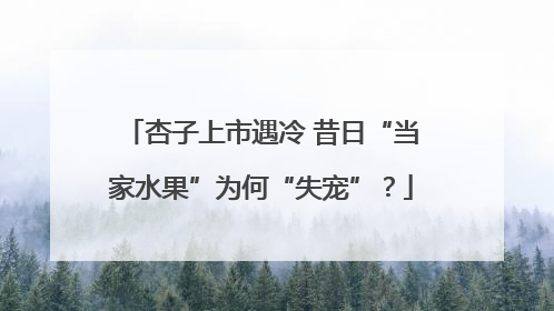 杏子上市遇冷 昔日“当家水果”为何“失宠”？