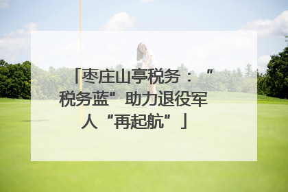 枣庄山亭税务：“税务蓝”助力退役军人“再起航”