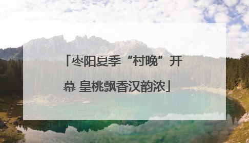 枣阳夏季“村晚”开幕 皇桃飘香汉韵浓