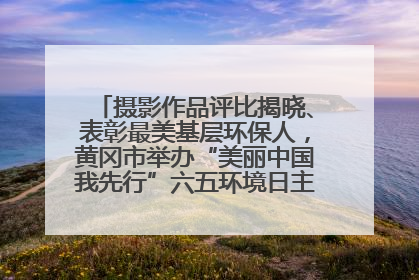 摄影作品评比揭晓、表彰最美基层环保人，黄冈市举办“美丽中国我先行”六五环境日主题宣传活动