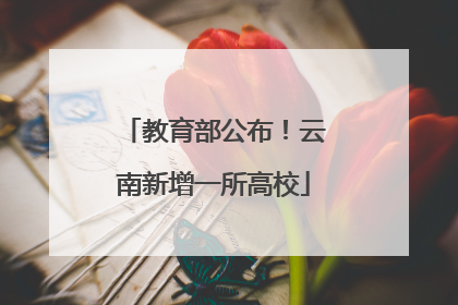 教育部公布！云南新增一所高校