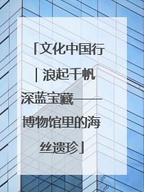 文化中国行｜浪起千帆 深蓝宝藏——博物馆里的海丝遗珍
