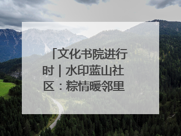 文化书院进行时｜水印蓝山社区：粽情暖邻里，端午共安康