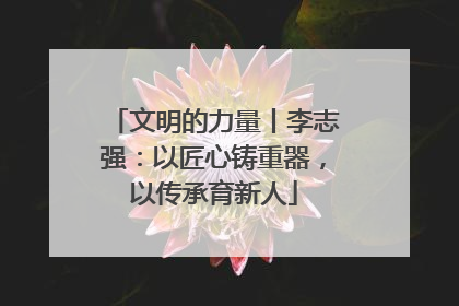 文明的力量丨李志强：以匠心铸重器，以传承育新人