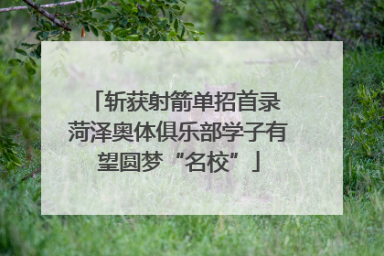 斩获射箭单招首录 菏泽奥体俱乐部学子有望圆梦“名校”