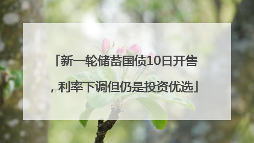 新一轮储蓄国债10日开售，利率下调但仍是投资优选