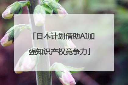 日本计划借助AI加强知识产权竞争力