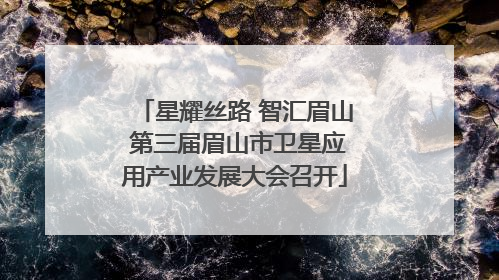 星耀丝路 智汇眉山 第三届眉山市卫星应用产业发展大会召开