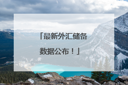 最新外汇储备数据公布！