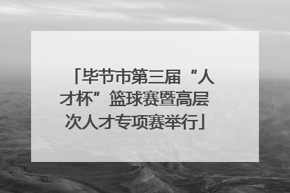 毕节市第三届“人才杯”篮球赛暨高层次人才专项赛举行