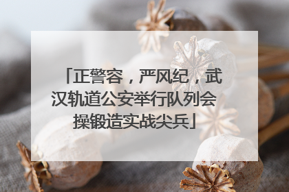 正警容，严风纪，武汉轨道公安举行队列会操锻造实战尖兵