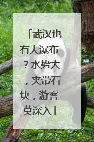 武汉也有大瀑布？水势大，夹带石块，游客莫深入