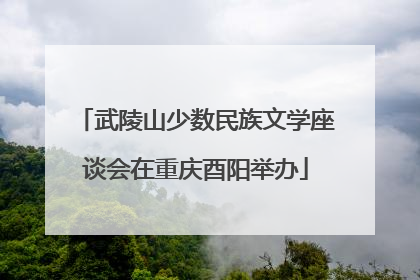 武陵山少数民族文学座谈会在重庆酉阳举办