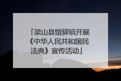 梁山县馆驿镇开展《中华人民共和国民法典》宣传活动
