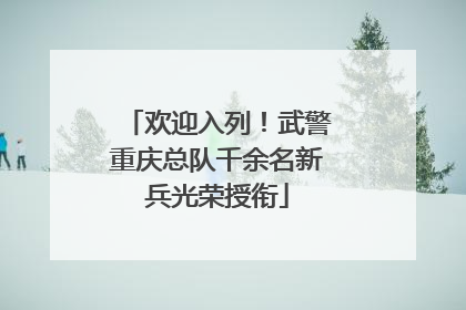 欢迎入列！武警重庆总队千余名新兵光荣授衔