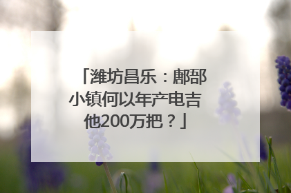 潍坊昌乐：鄌郚小镇何以年产电吉他200万把？