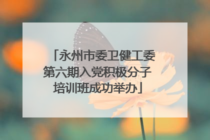 永州市委卫健工委第六期入党积极分子培训班成功举办