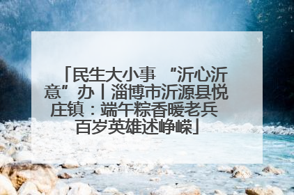 民生大小事 “沂心沂意”办丨淄博市沂源县悦庄镇：端午粽香暖老兵 百岁英雄述峥嵘