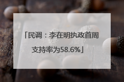 民调：李在明执政首周支持率为58.6%