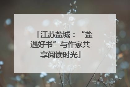 江苏盐城：“盐遇好书”与作家共享阅读时光