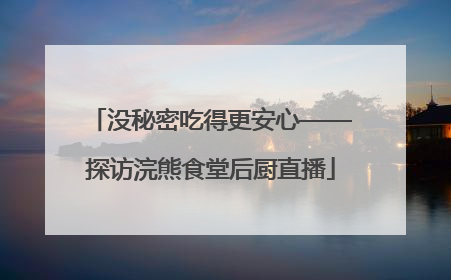 没秘密吃得更安心——探访浣熊食堂后厨直播