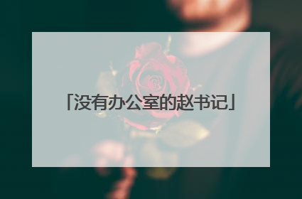 没有办公室的赵书记