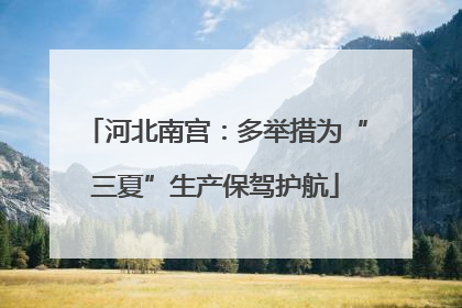 河北南宫：多举措为“三夏”生产保驾护航