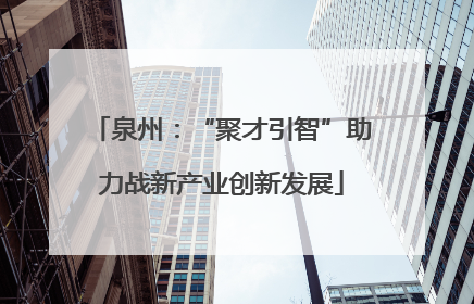 泉州：“聚才引智”助力战新产业创新发展