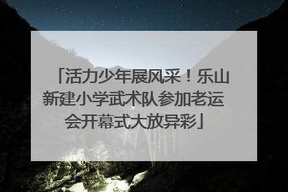 活力少年展风采！乐山新建小学武术队参加老运会开幕式大放异彩