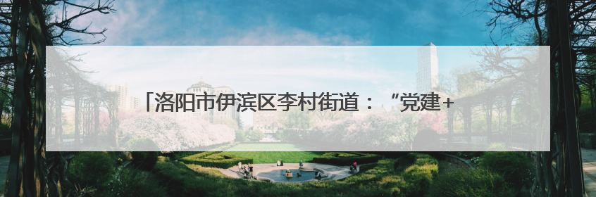 洛阳市伊滨区李村街道：“党建+公约”打造共建共治共享新格局