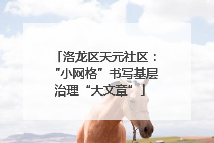 洛龙区天元社区：“小网格”书写基层治理“大文章”