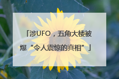 涉UFO，五角大楼被爆“令人震惊的真相”