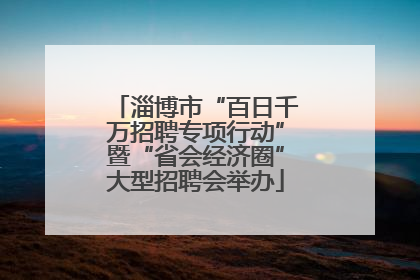 淄博市“百日千万招聘专项行动”暨“省会经济圈”大型招聘会举办