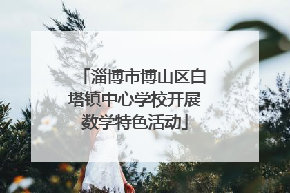 淄博市博山区白塔镇中心学校开展数学特色活动