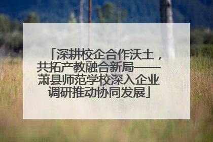 深耕校企合作沃土，共拓产教融合新局——萧县师范学校深入企业调研推动协同发展