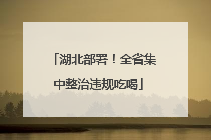 湖北部署！全省集中整治违规吃喝
