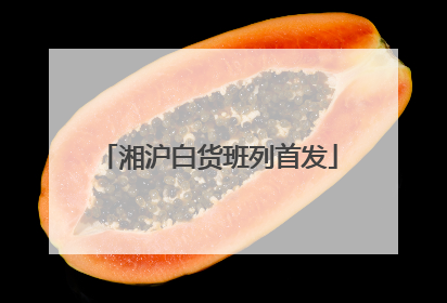 湘沪白货班列首发