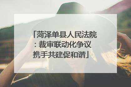 菏泽单县人民法院：裁审联动化争议 携手共建促和谐