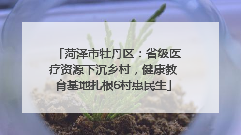 菏泽市牡丹区：省级医疗资源下沉乡村，健康教育基地扎根6村惠民生