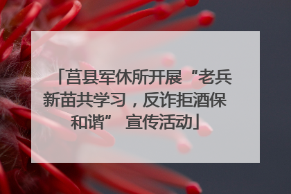 莒县军休所开展“老兵新苗共学习，反诈拒酒保和谐” 宣传活动