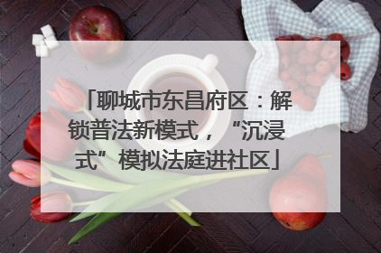 聊城市东昌府区：解锁普法新模式，“沉浸式”模拟法庭进社区