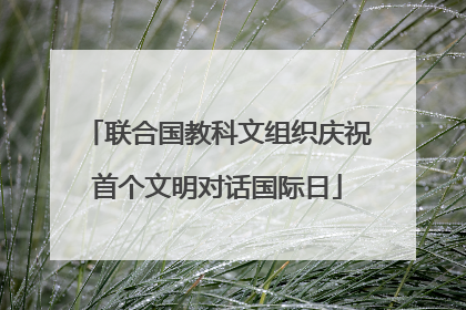 联合国教科文组织庆祝首个文明对话国际日