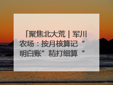 聚焦北大荒｜军川农场：按月核算记“明白账”精打细算“过紧日子”