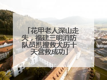 花甲老人深山走失，福建三明消防队员携搜救犬历十天营救成功