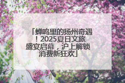 蝉鸣里的扬州奇遇！2025夏日文旅盛宴启幕，沪上解锁消费新狂欢