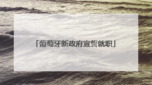 葡萄牙新政府宣誓就职