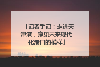 记者手记：走进天津港，窥见未来现代化港口的模样